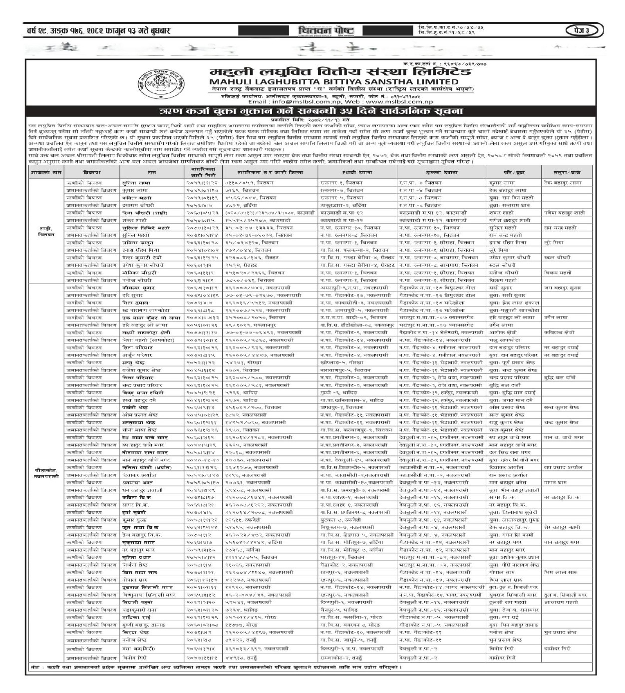 Rajbiraj Today Daily Falgun 13 2082 3.3 3